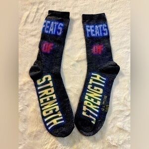 3/$25 Seinfeld Feats of Strength Festivus Holiday Xmas Christmas Socks
